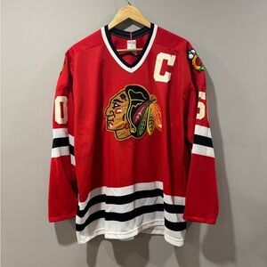 Vtg CCM Maska Chicago Blackhawks NHL Hockey Jersey
